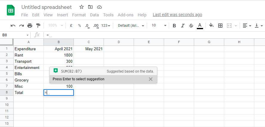 7 neue Google Workspace-Funktionen, die es im Jahr 2021 wert sind, ausprobiert zu werden - google sheets formula suggestions