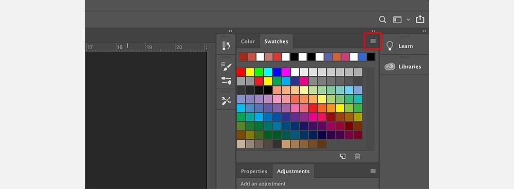 To create a color palette in Photoshop, we first need to make a little bit of room