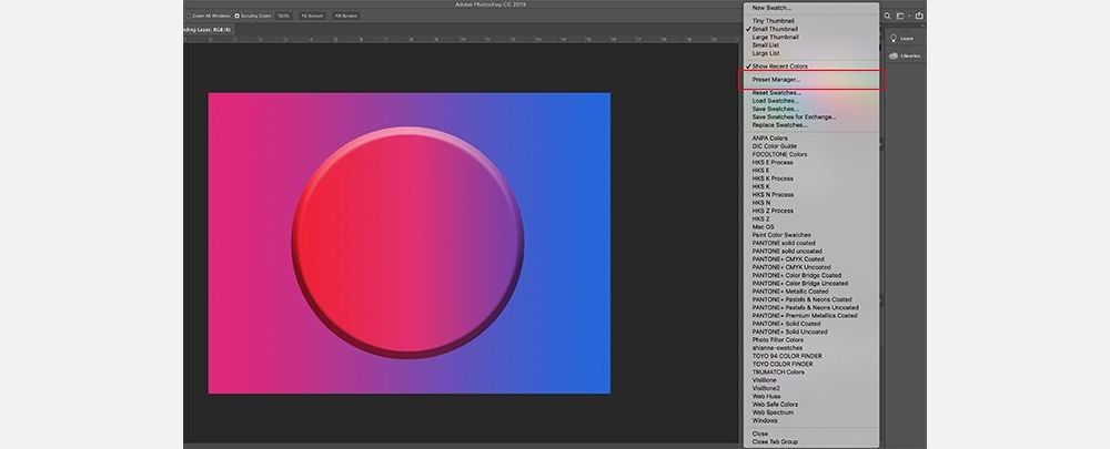 Drag and Drop Color Swatches in Photoshop