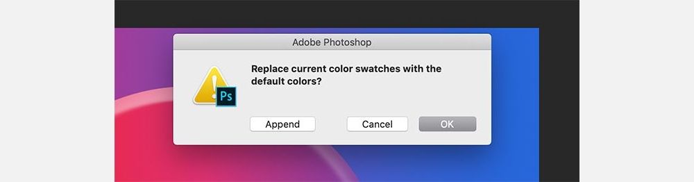 This option allows you to reset the color palettes in Photoshop