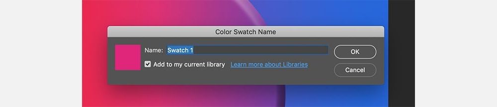 This is how to save a color in Photoshop