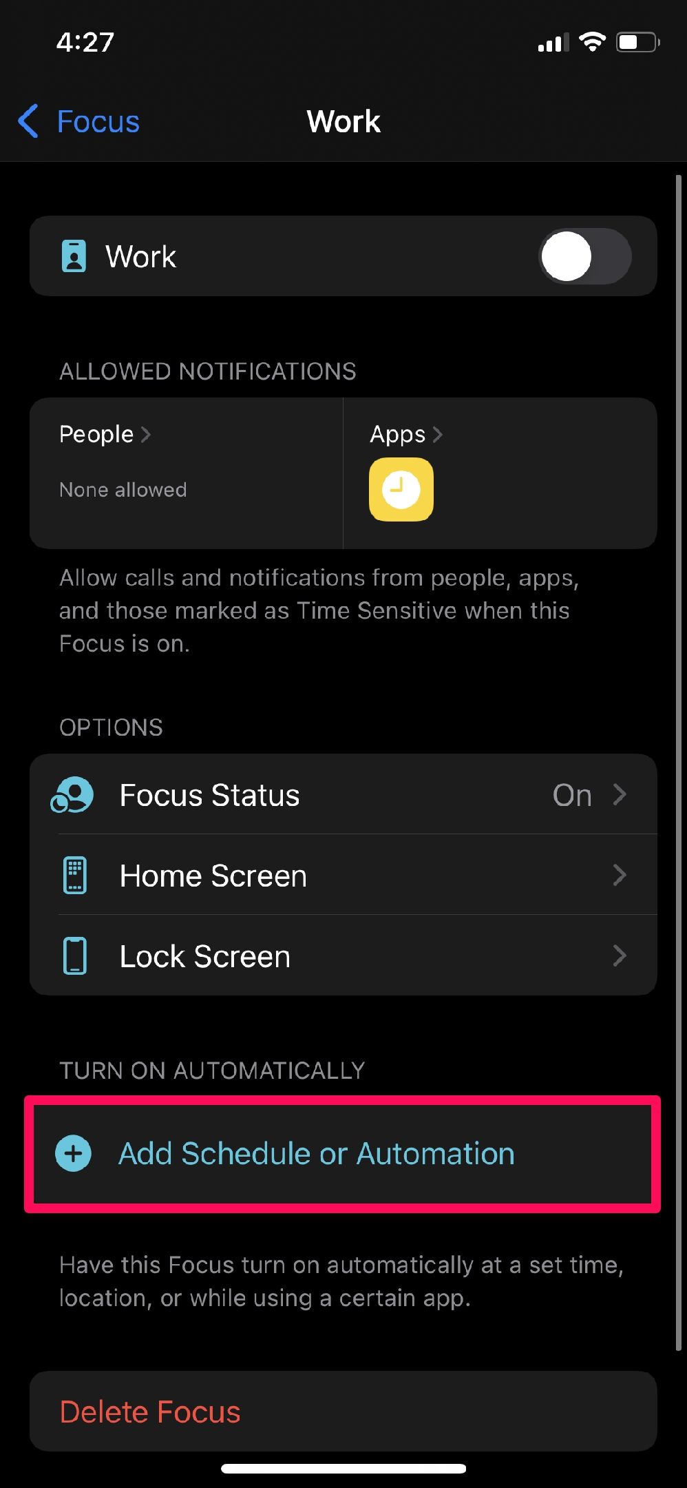 Scheduling and automating Focus mode on iPhone