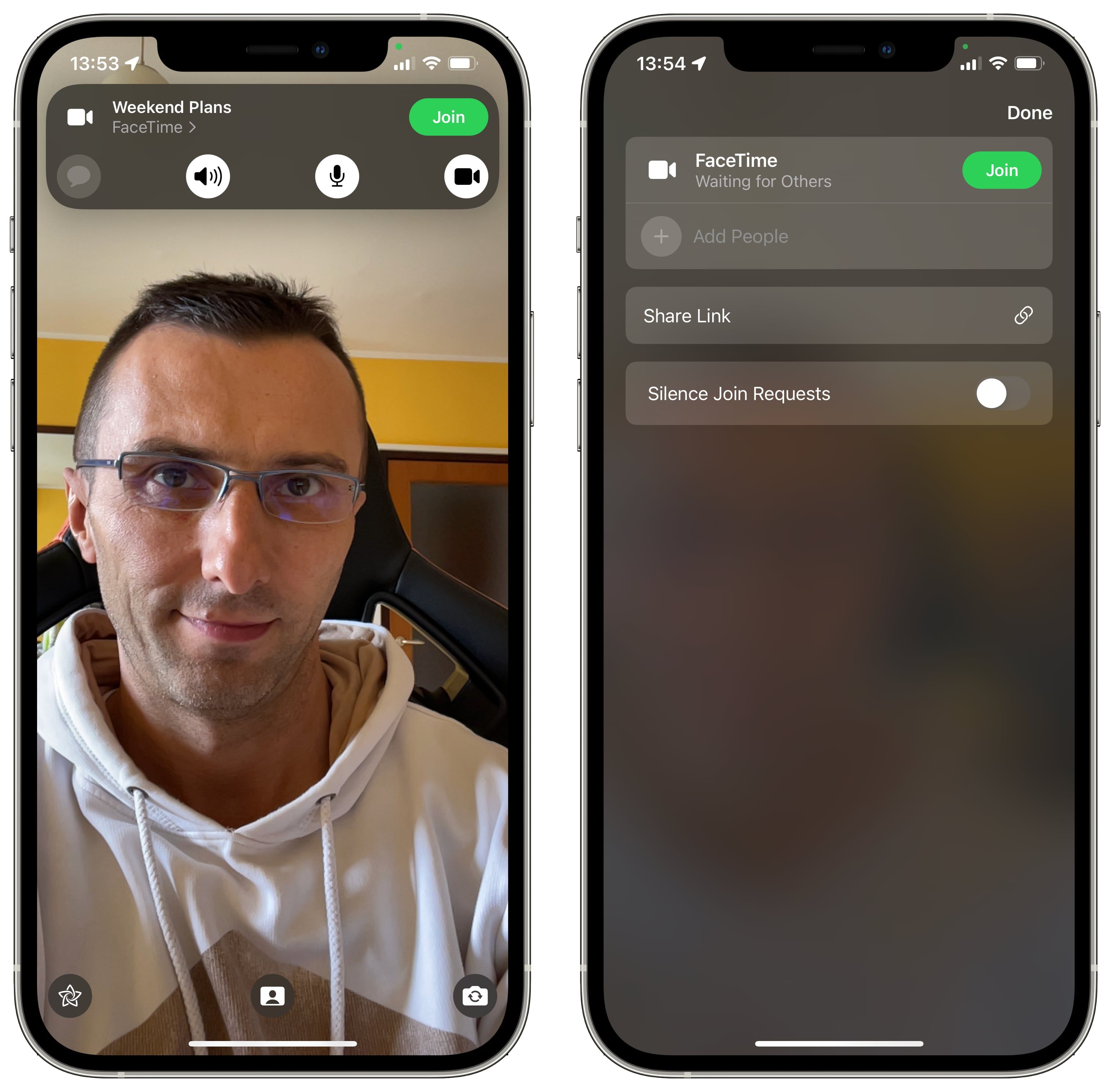 iOS 15 Apple FaceTime waiting for others - Come utilizzare FaceTime con utenti Android e Windows