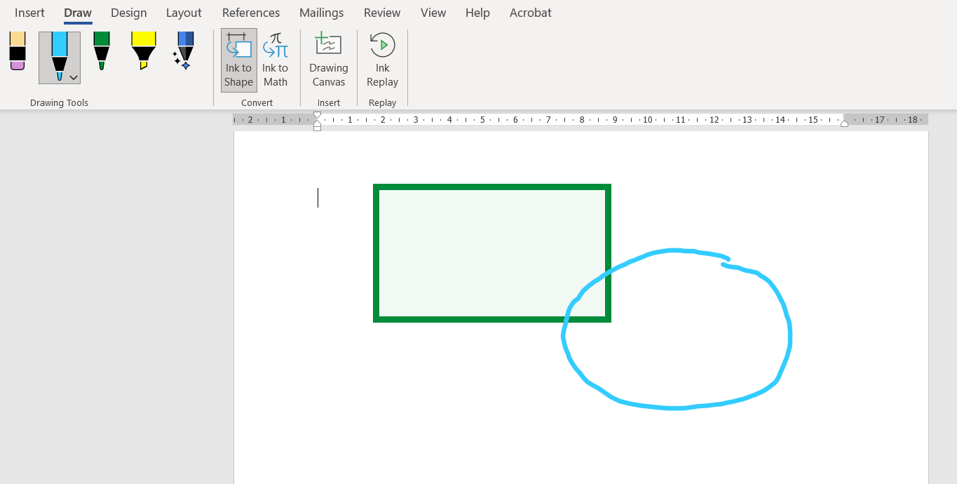 ink to shape tool on microsoft word - Come disegnare usando gli strumenti penna in Microsoft Word