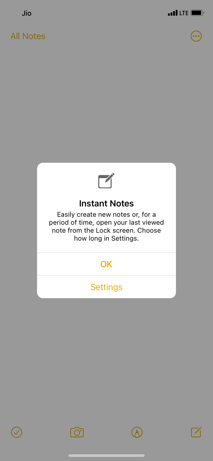 Instant Notes from iPhone Lock Screen