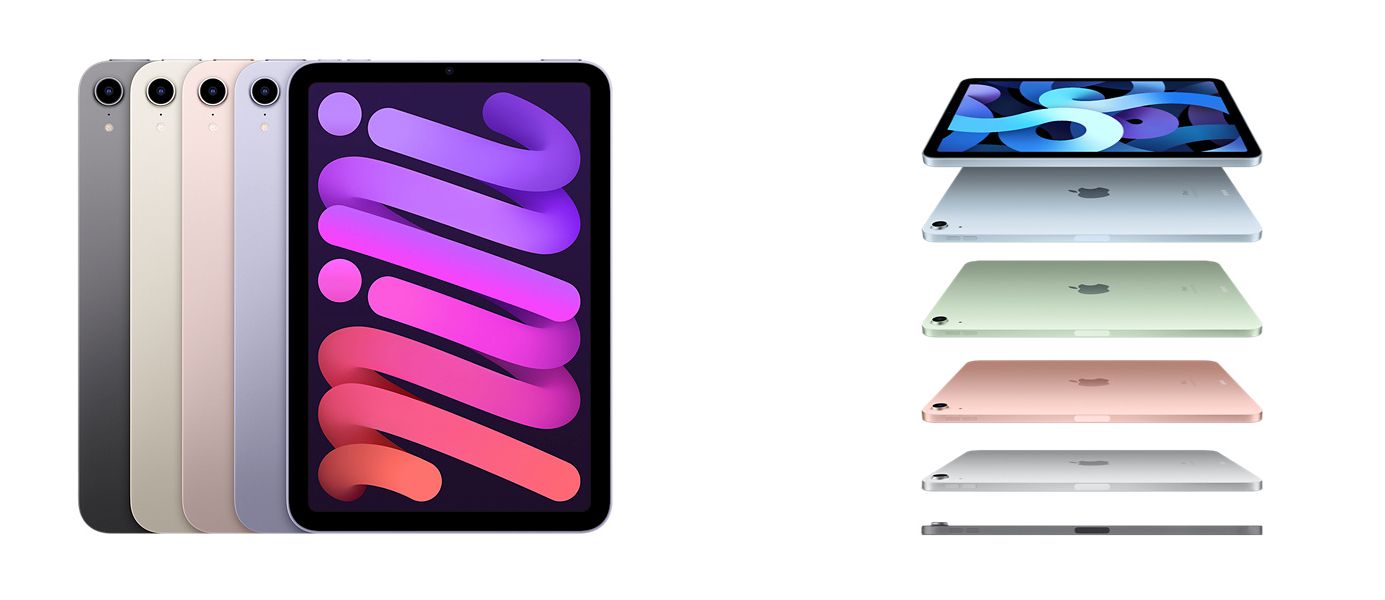ipad air vs ipad mini colorz - iPad mini (2021) di Apple e iPad Air (2020): qual è quello giusto per te?