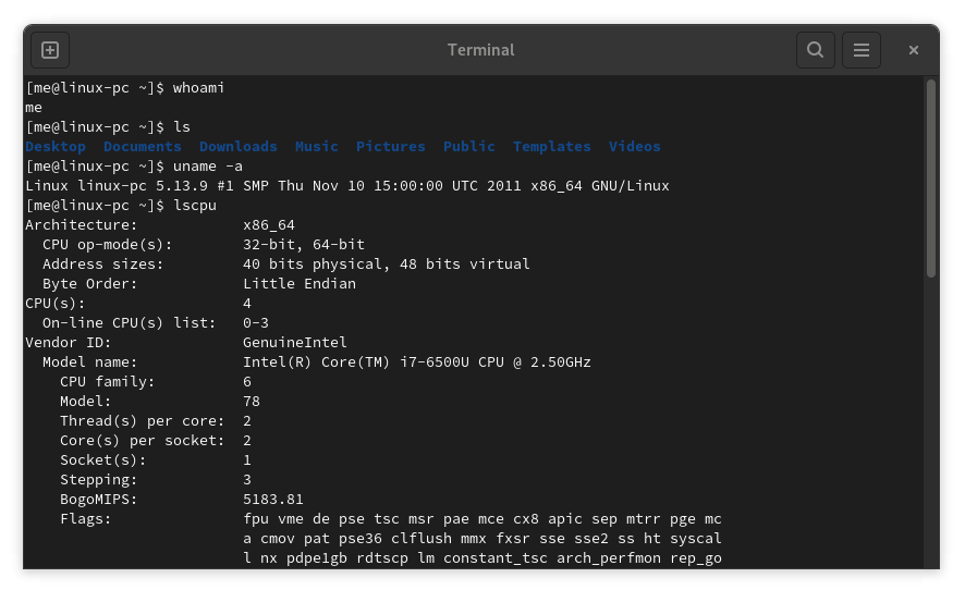linux command line gnome terminal