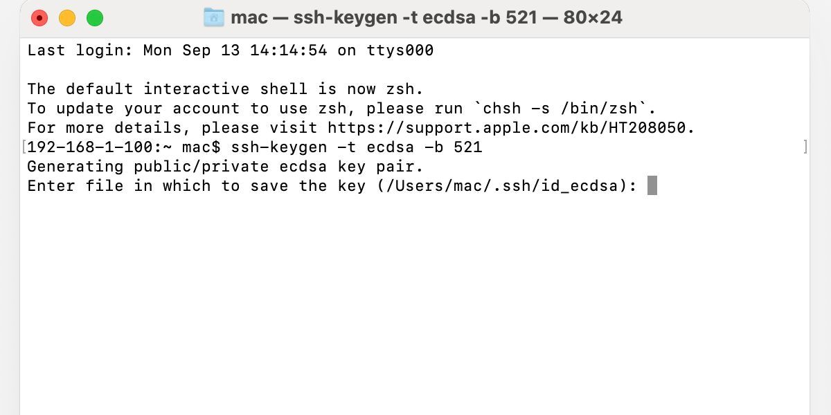 mac terminal sshkeygen filepath - Come utilizzare SSH-Keygen per generare una chiave SSH su Mac