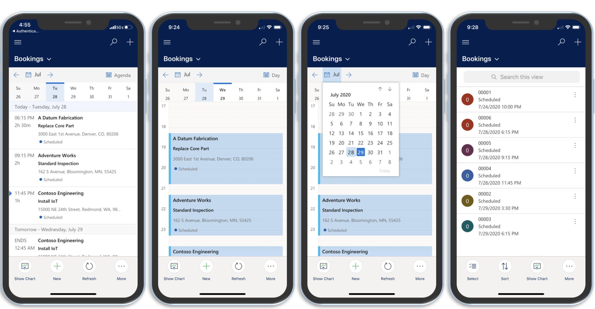 Dynamics 365 mobile app screenshot