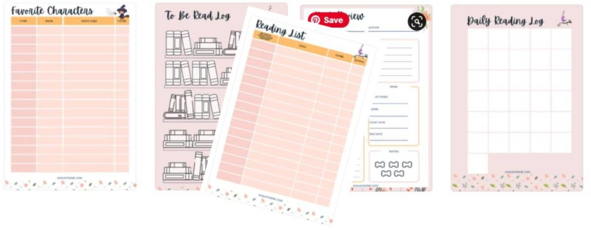 Kohl Eyed Escapades offers a set of free printable reading logs to track books, write reviews, and meet your reading goals
