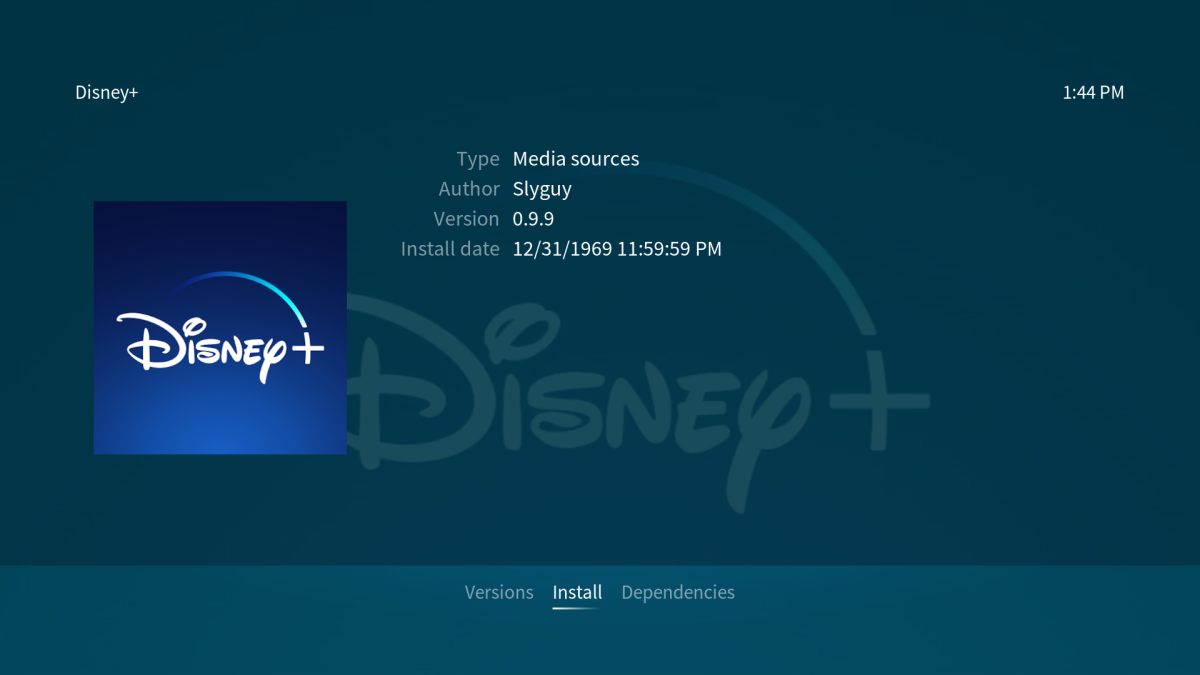 Disney Plus add-on for Kodi