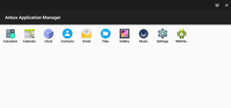 Aplikasi Android yang sudah diinstal sebelumnya di Anbox