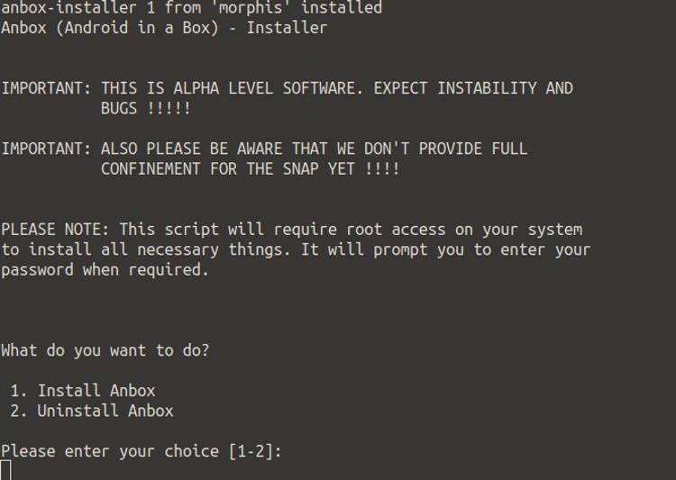 Instal Anbox di Ubuntu 16.04 LTS