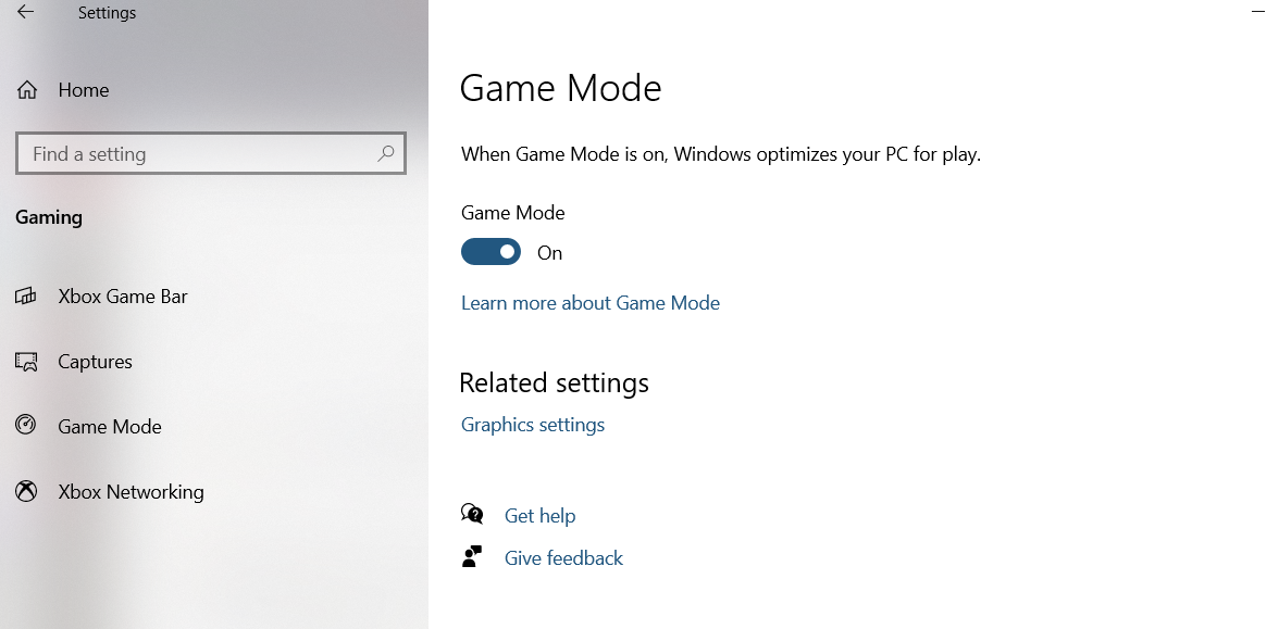 Switch to Game Mode to stop games crashing on your PC