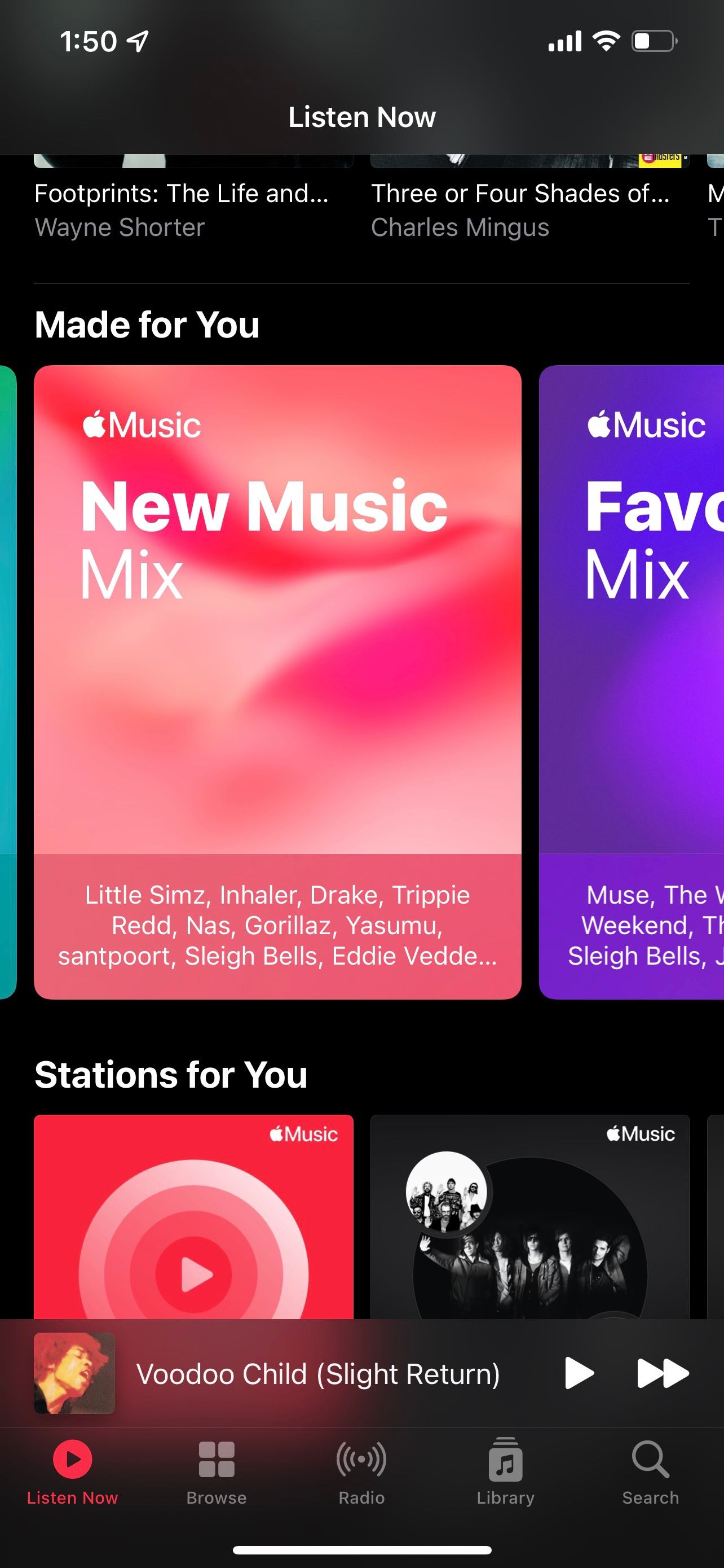 music made for you playlists station