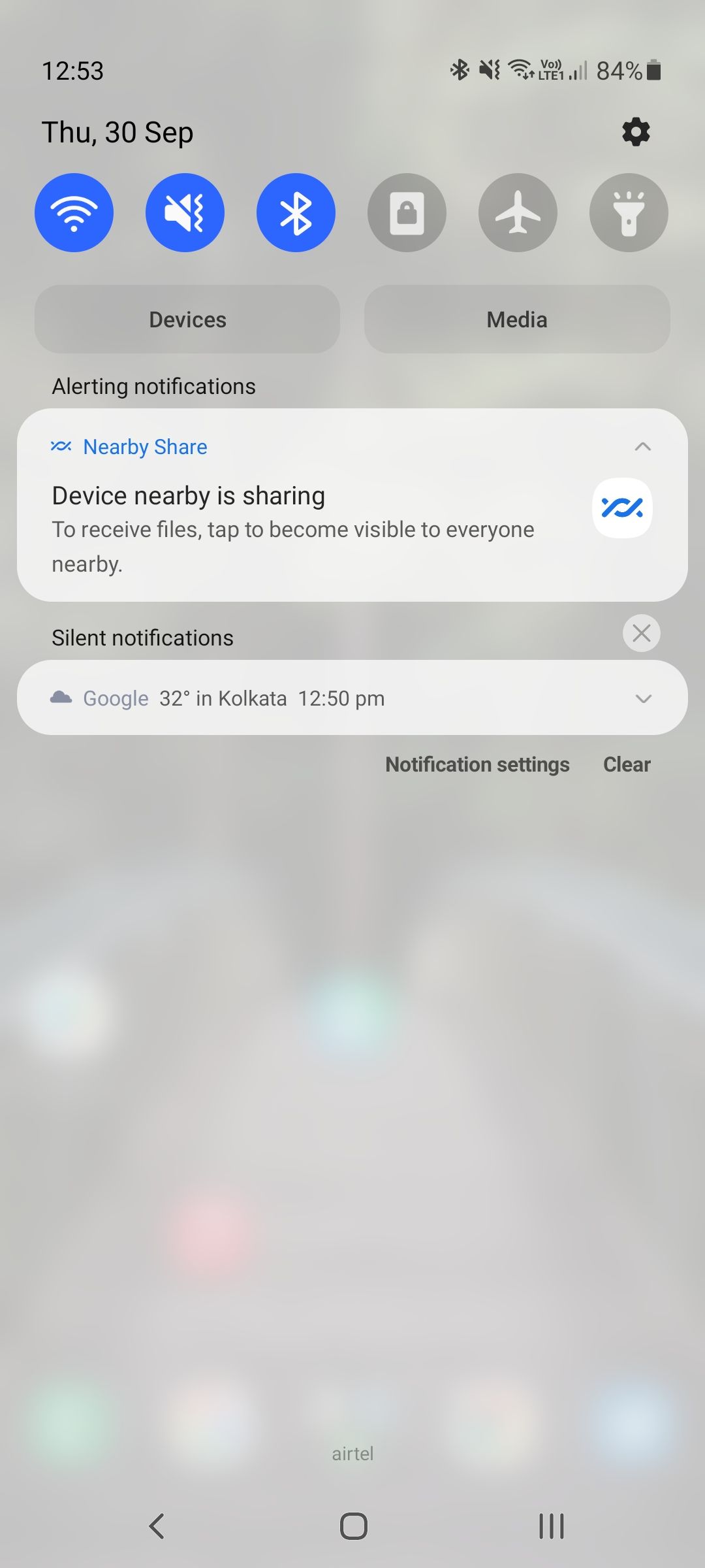 Nearby Share File Sharing Prompt