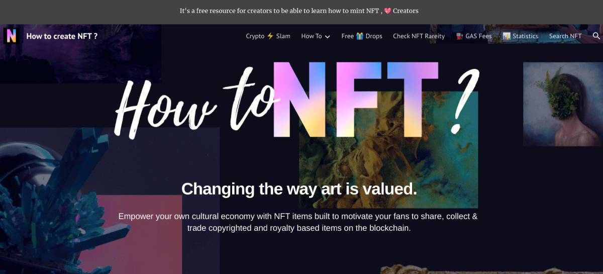 How to NFT is a free resource for digital creators to learn how to make NFT items on different marketplaces