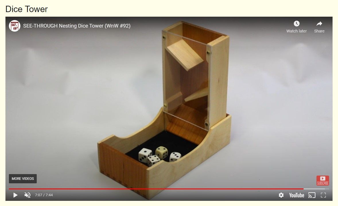 nice wooden dice tower
