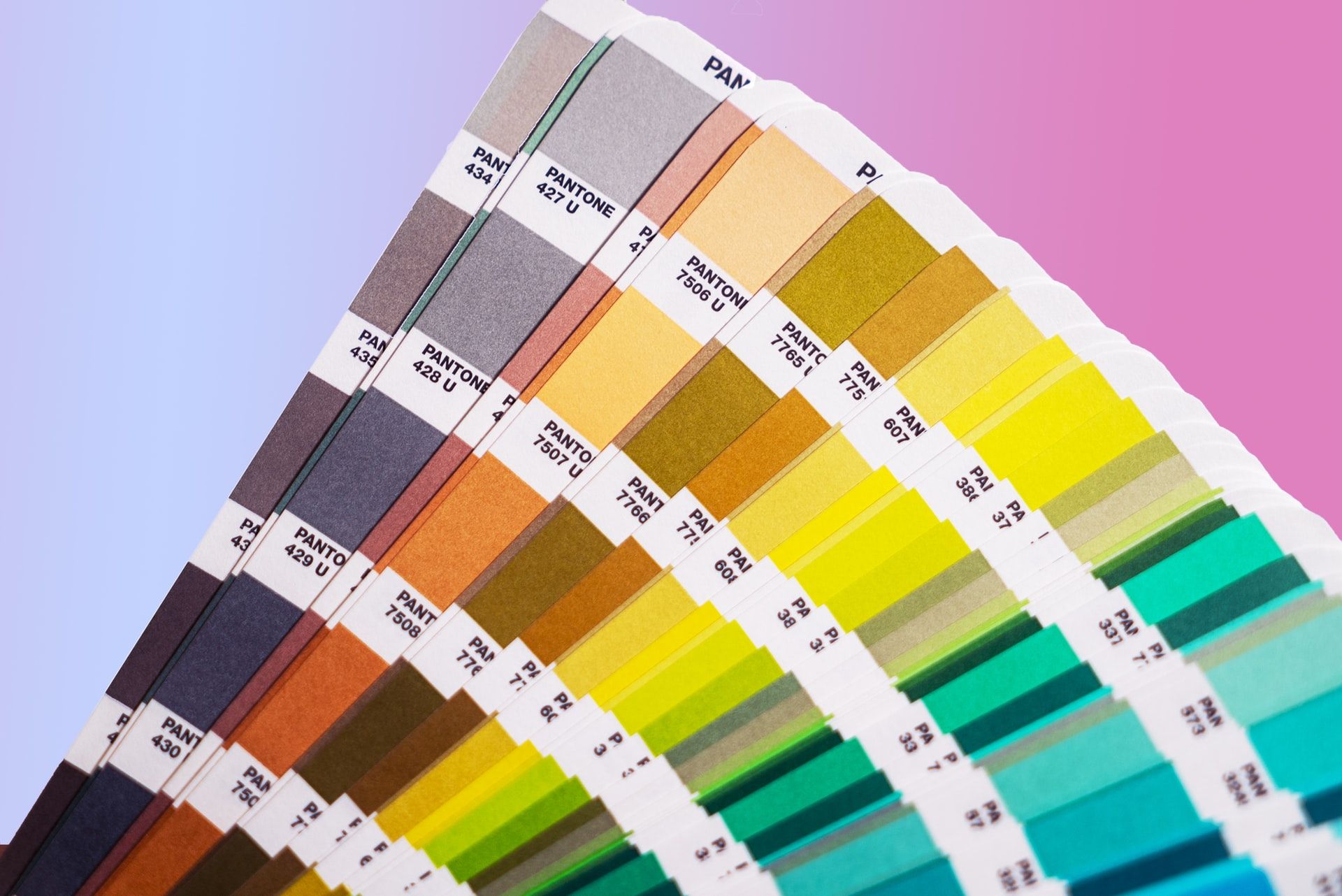 Pantone color swatches