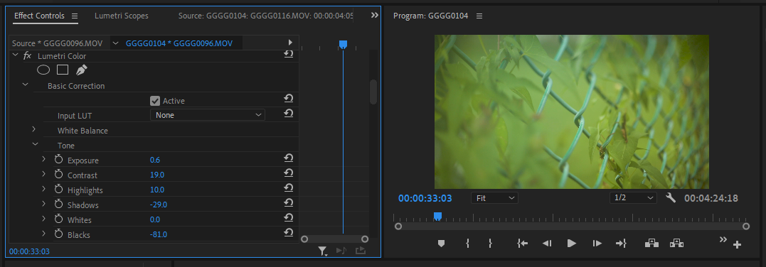 pasting effects to another clip 1 - Come utilizzare gli effetti in Adobe Premiere Pro