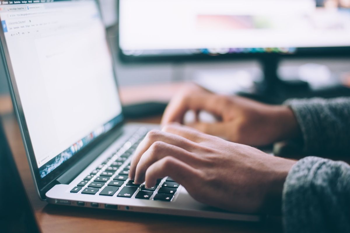 Hands on a computer