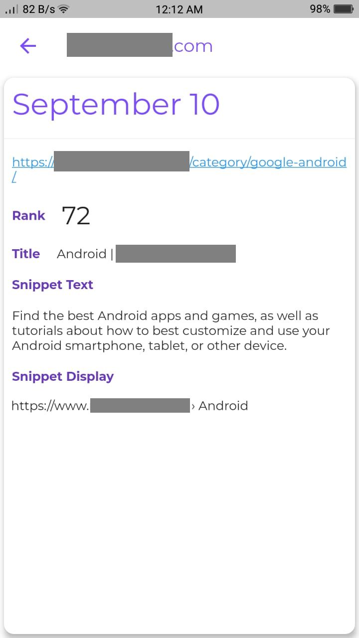 rankED App - Website Ranking Report
