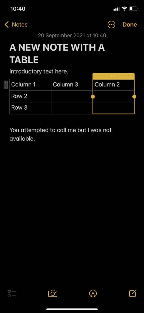 نوت اپل: نحوه ساخت و قالببندی جدول 19 rearranged column apple notes.jpg?q=50&fit=crop&w=480&dpr=1