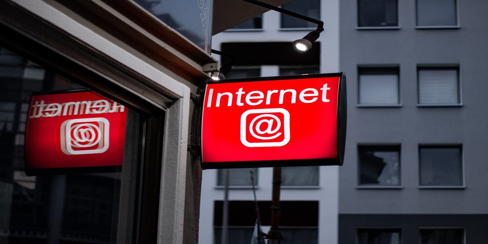 Internet written on signpost