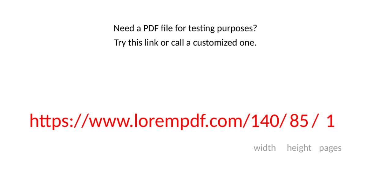 Lorem PDF is the fastest way to create a dummy PDF, but it has some limitations