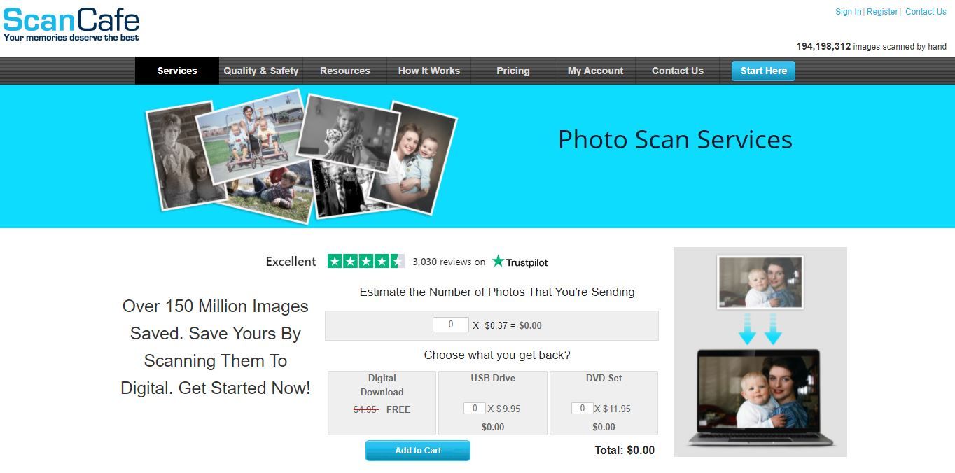 ScanCafe photo scanning service