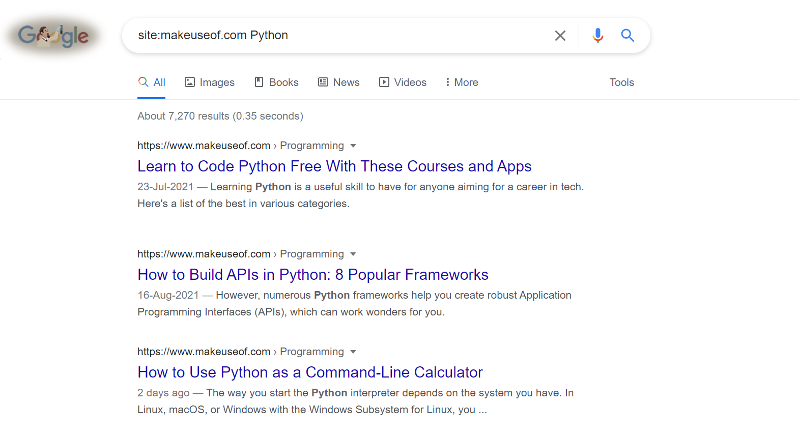 site makeuseof Python
