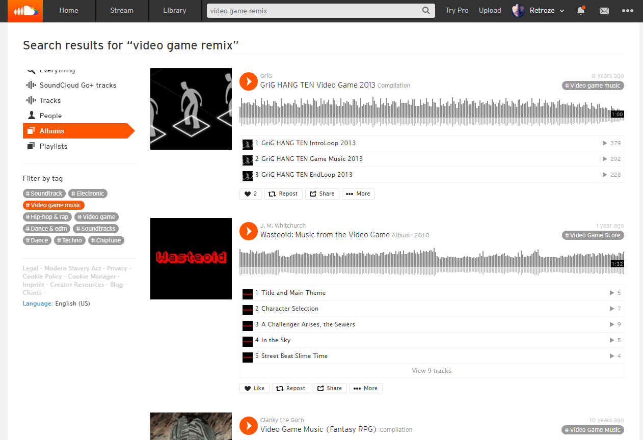 soundcloud screenshot - I 5 migliori siti per remix di musica per videogiochi
