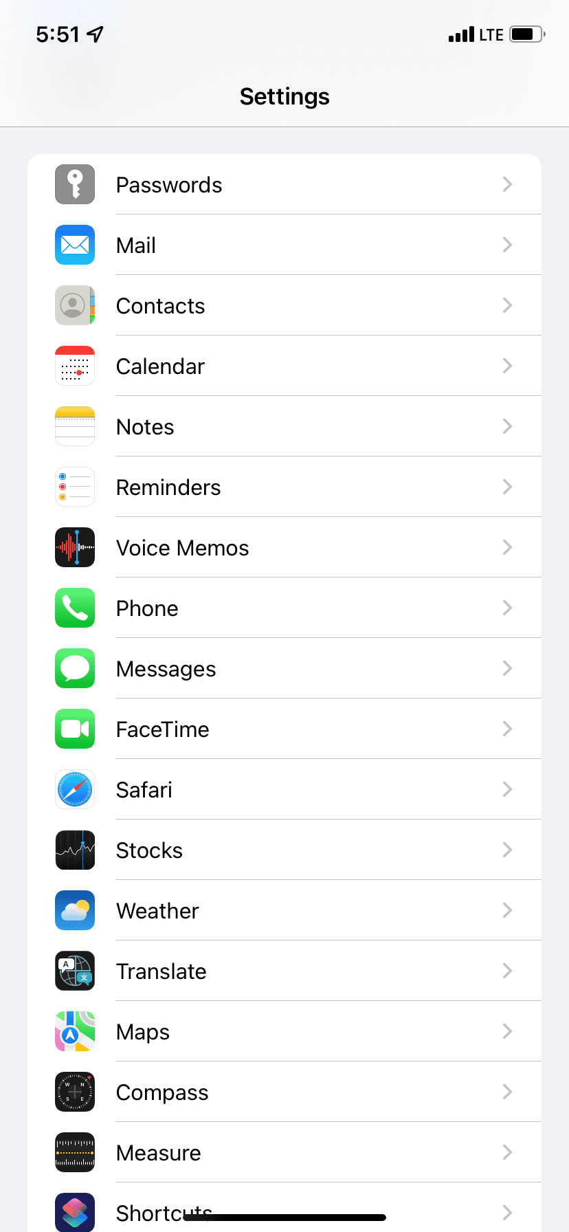 Tap Messages in iPhone Settings