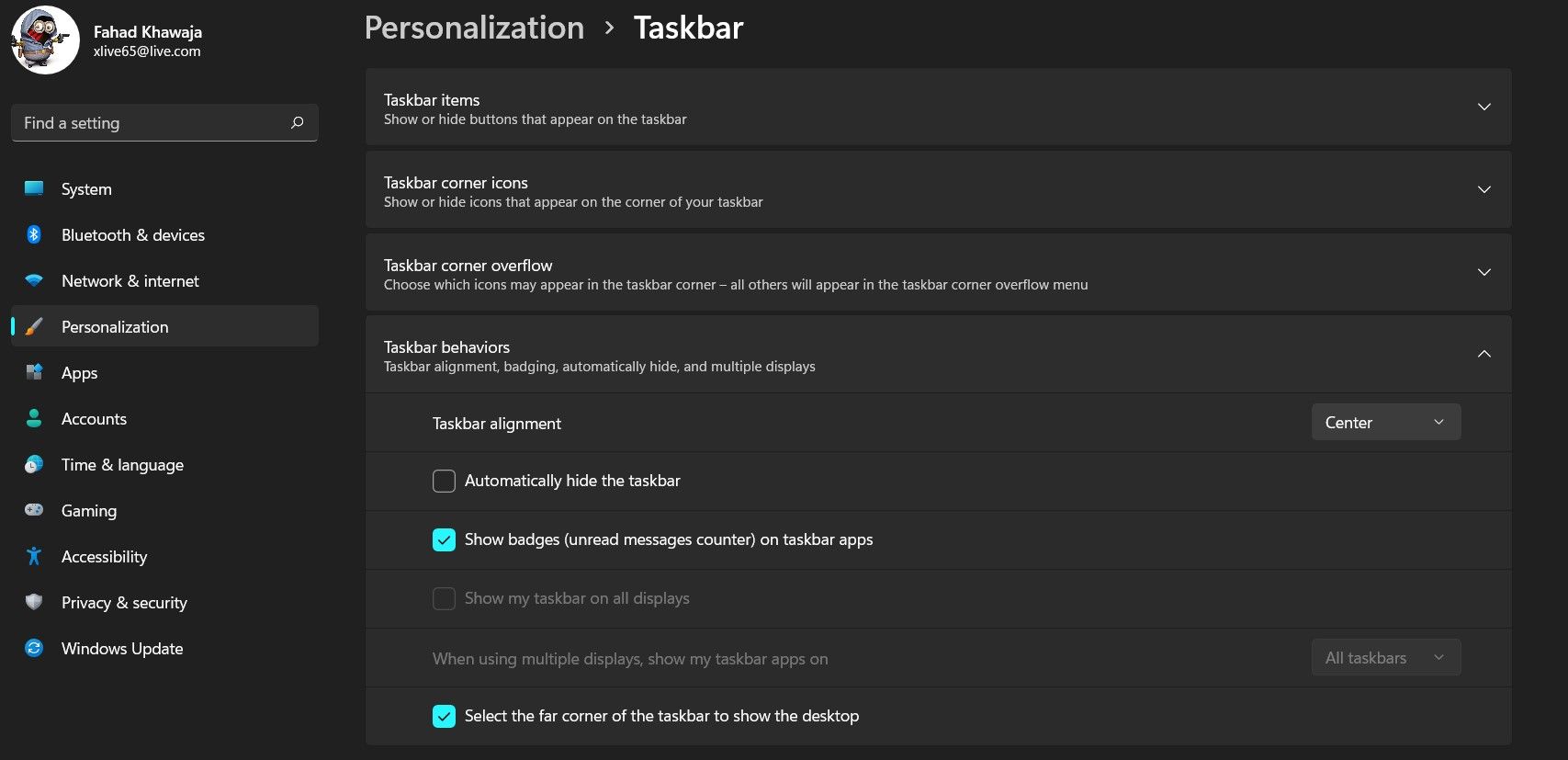 So personalisieren Sie die Windows 11-Taskleiste - taskbar behaviour