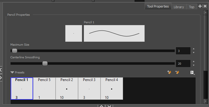 The Tool Properties View in Toon Boom Harmony 20