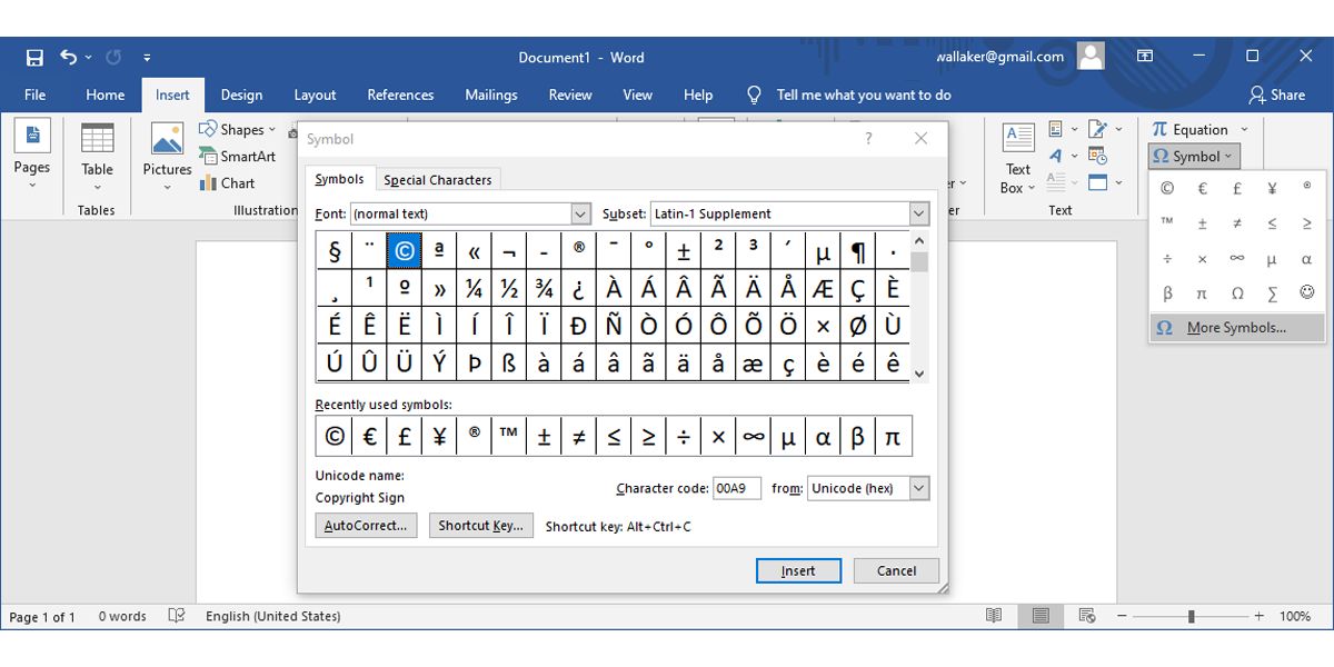 How to Create Copyright and Trademark Symbols via Keystrokes