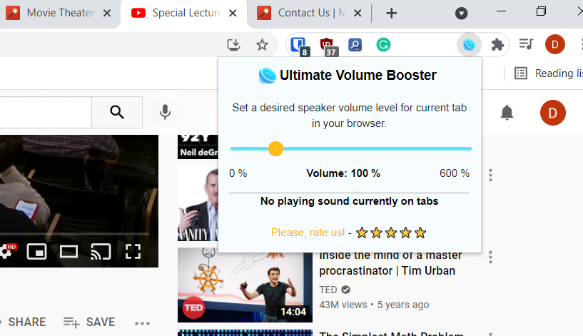 volume booster extension