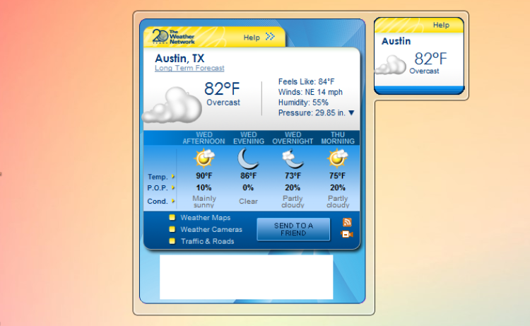 desktop weather radar widget windows 10