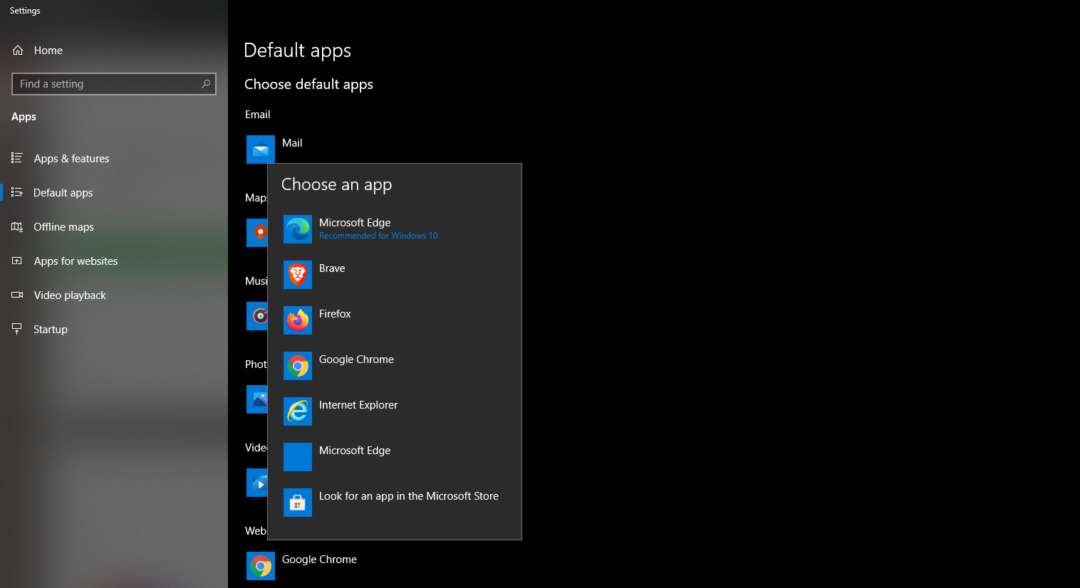 Möchten Sie Ihren Standardbrowser in Windows 11 wechseln? Microsoft hat es noch schwerer gemacht - windows 10 default app section