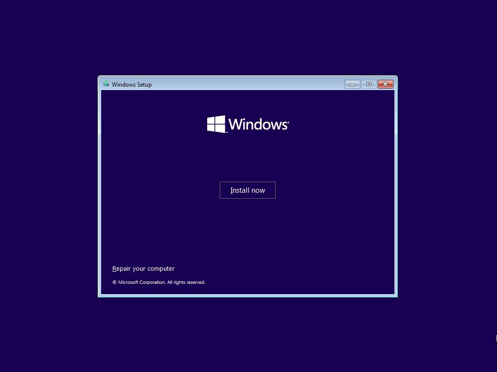 windows 11 install page