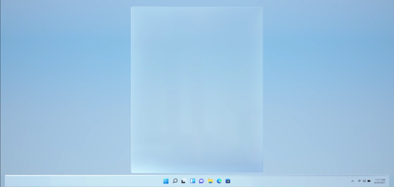 Windows 11 transparent toolbar and desktop 