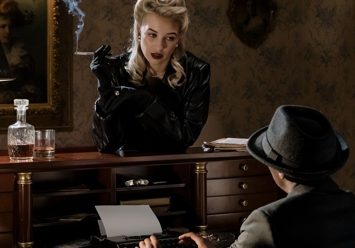 woman and detective