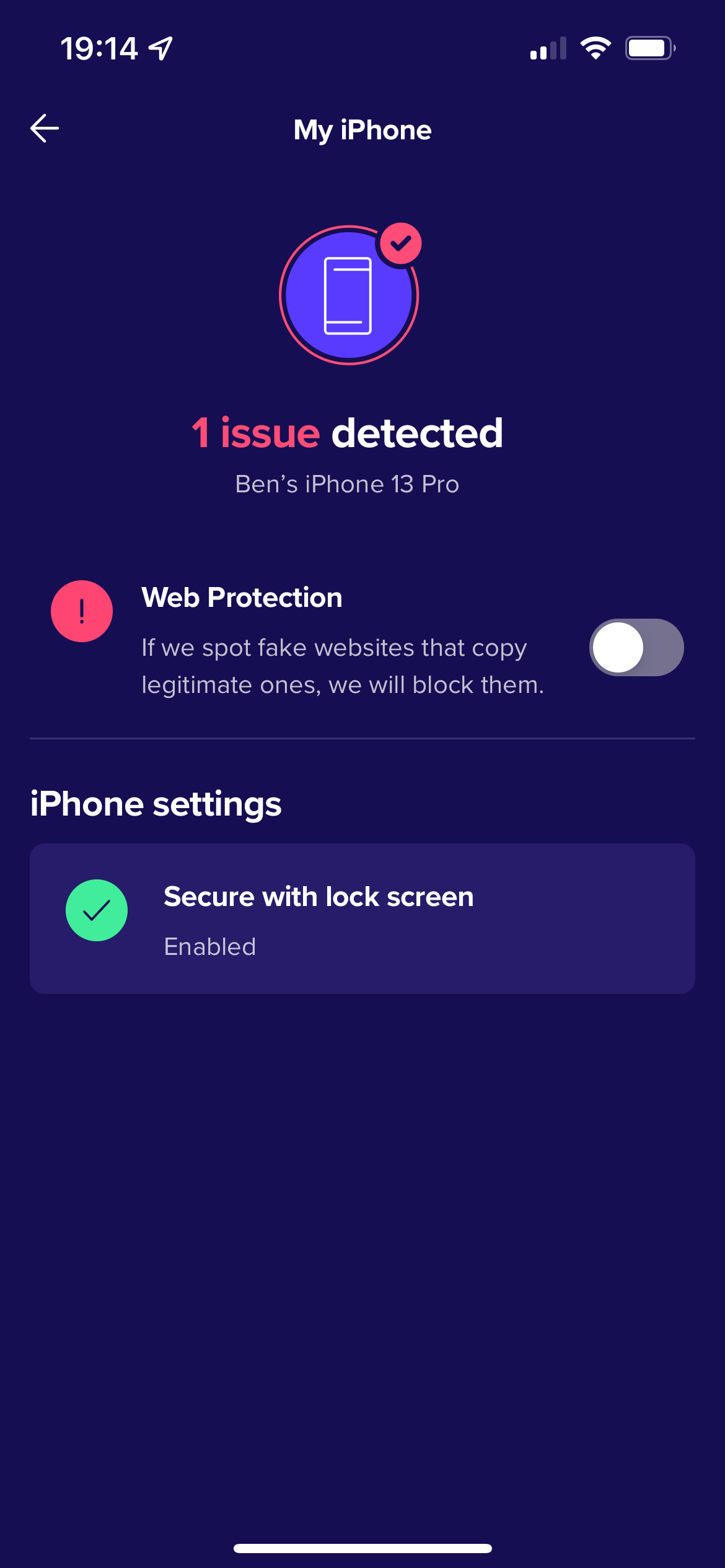 Avast iPhone Security Notes