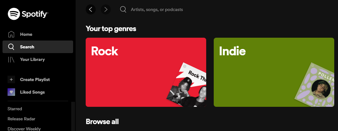 Spotify Web Search