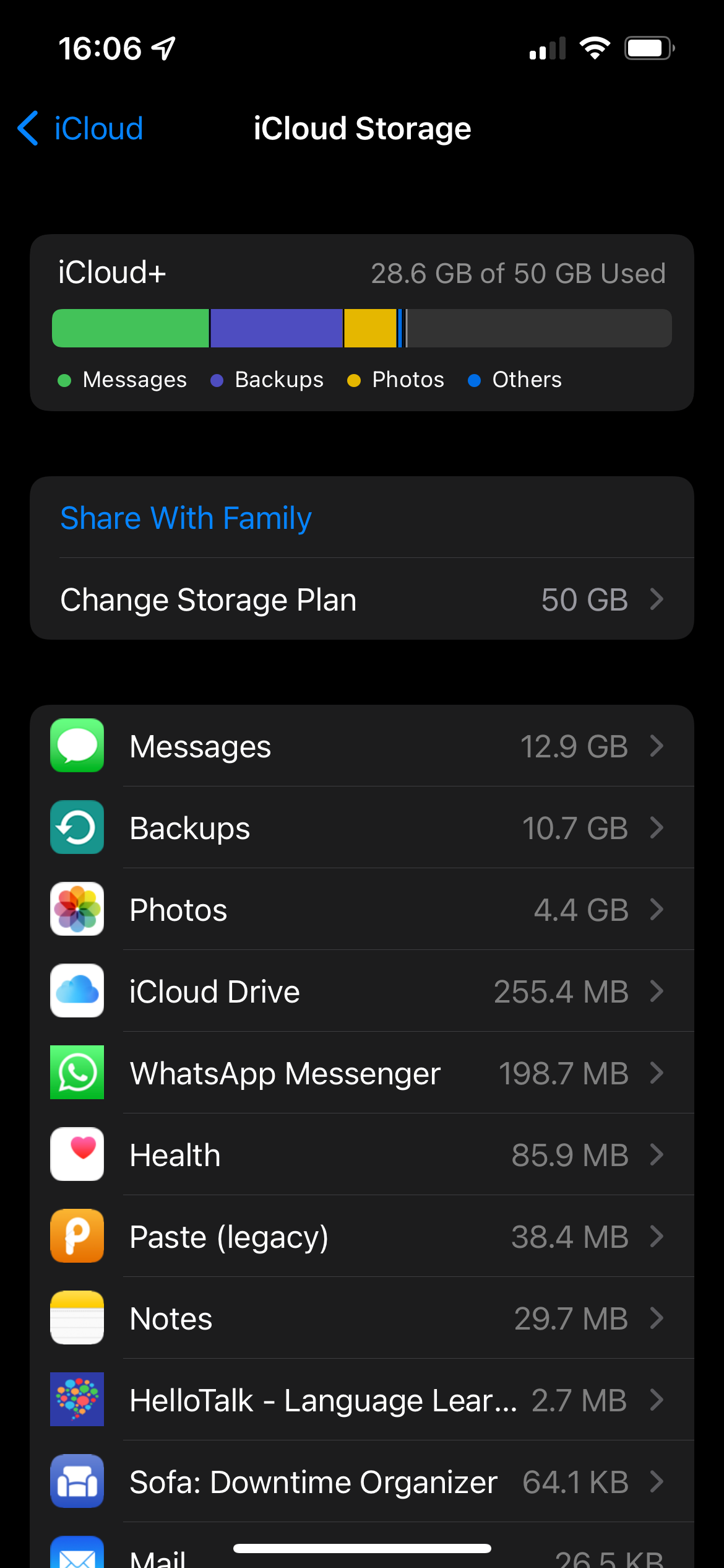 iPhone Manage iCloud Storage