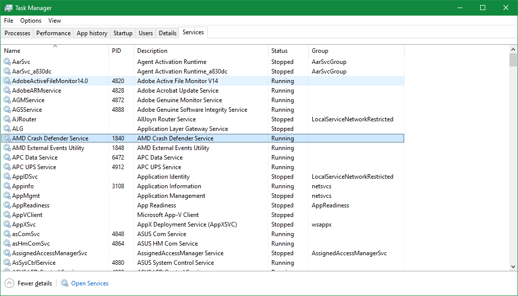 So verwenden Sie den Windows Task-Manager - 09 Task Manager Services Tab