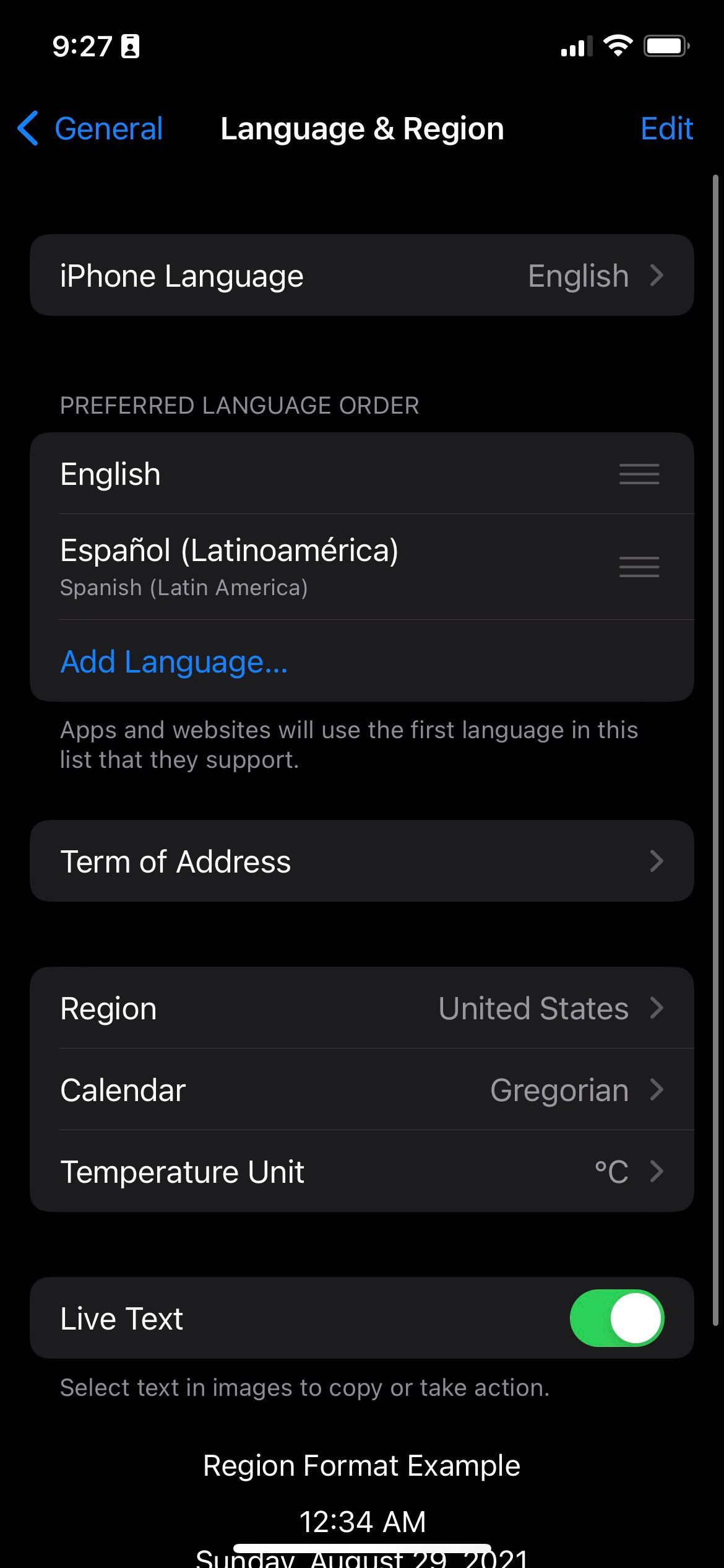 Add a new Language on iPhone