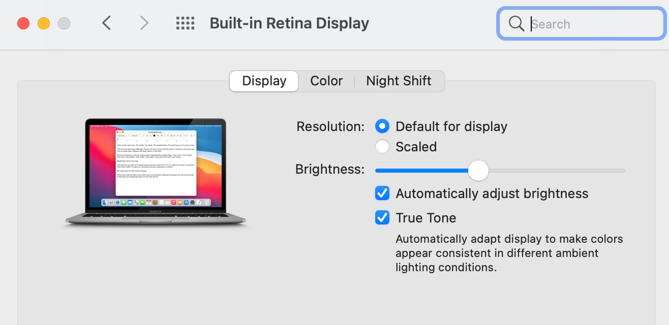 Adjusting Mac's Brightness