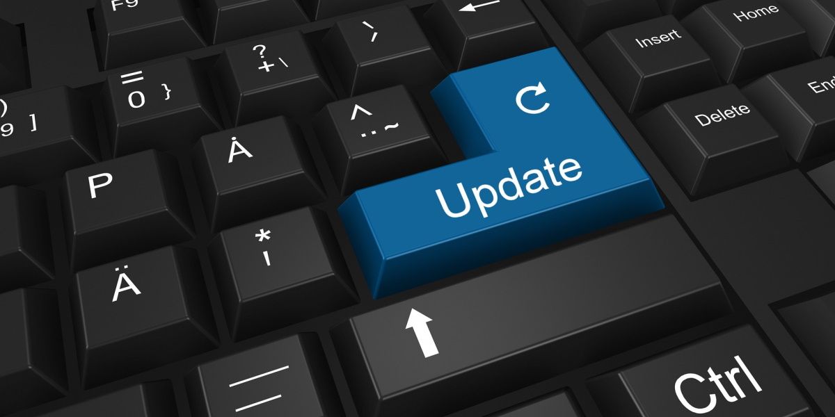 An update key on the keyboard of a PC
