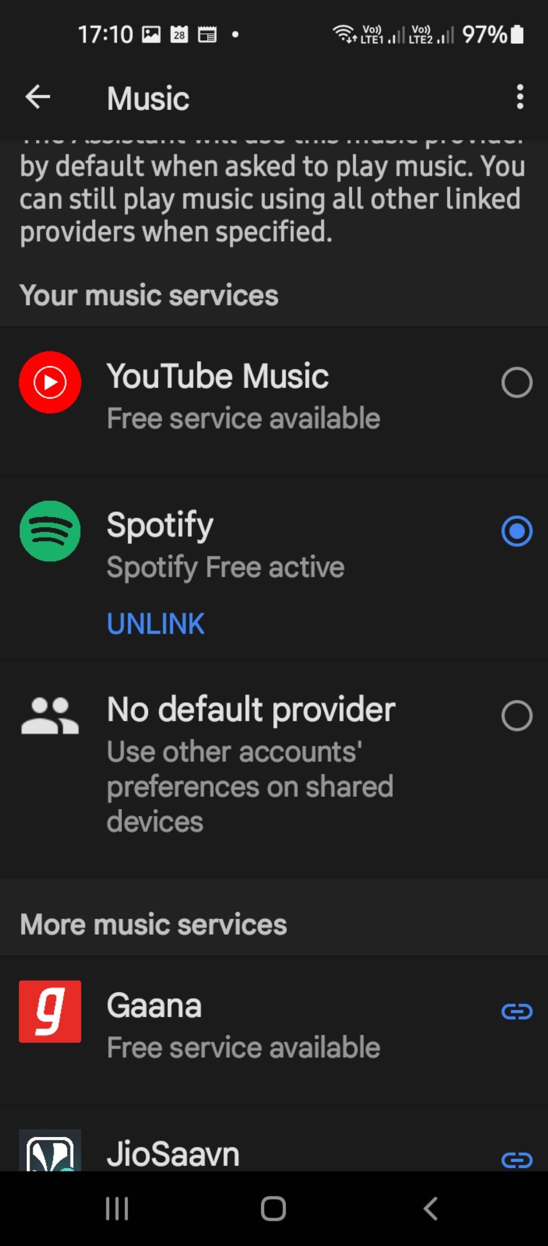 Google Assistant linked to Spotify controls in Google Maps